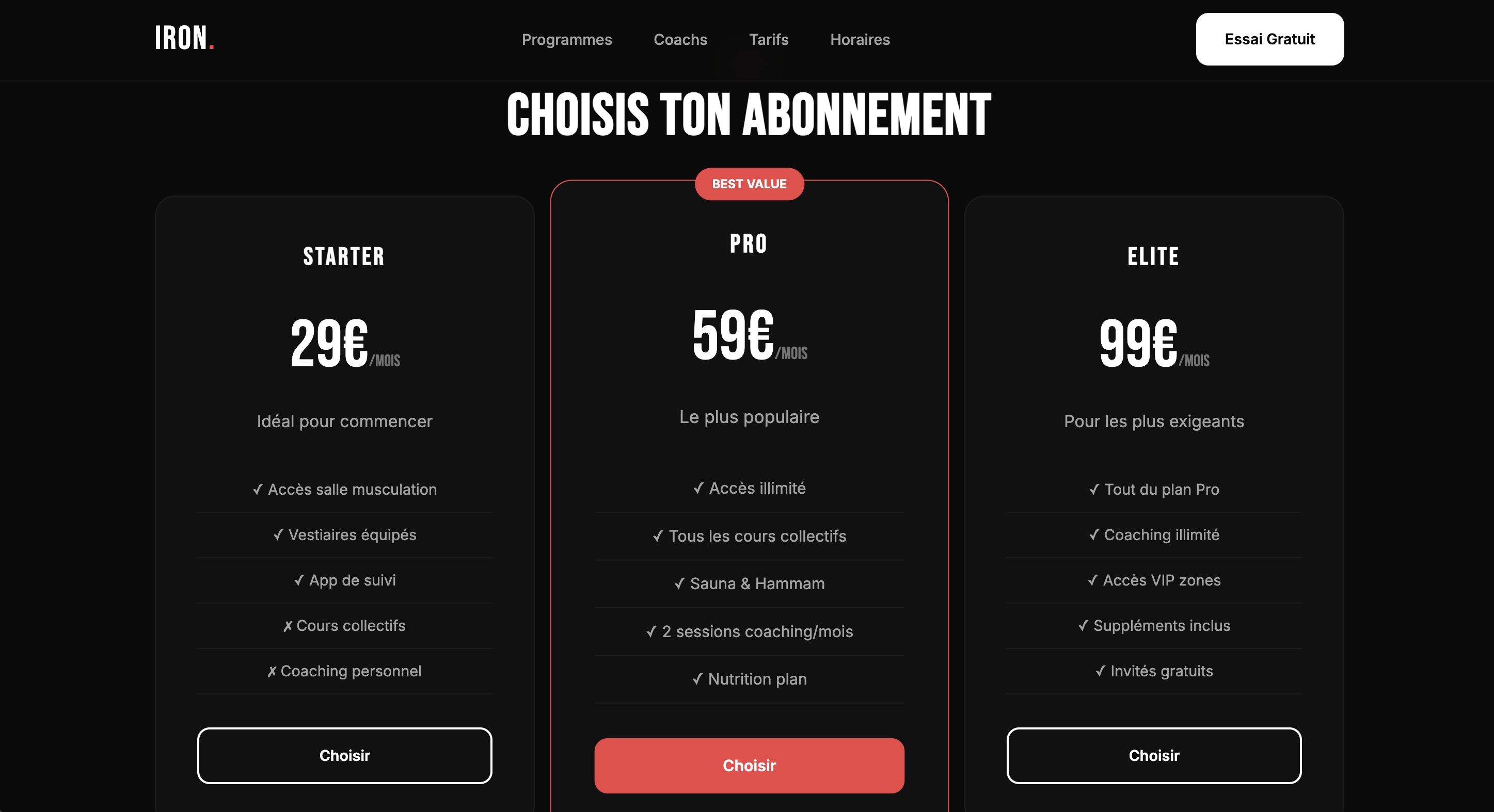 Salle de Sport - Vue secondaire